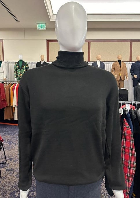Turtleneck Sweater - Slim in Color Black - S