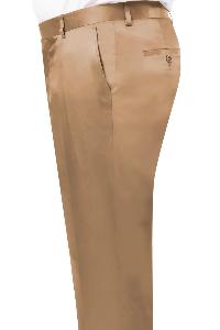 Shiny Dress Pants Tan - Sharkskin Pant For Men - Sateen Pants - dress size pants : 28 Unfinished bottom