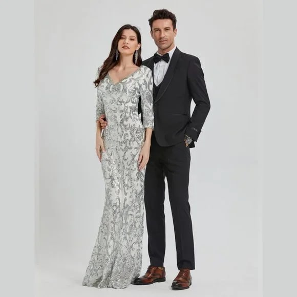 New Tazio Birdseye Textured Black Tuxedo | Shawl Collar Satin Trim 3-Piece - 38 Short Jacket+32 Waist Adjustable 28to34)(Height: 5 4 to5 7 )(Neck 15-16.5)S-M)