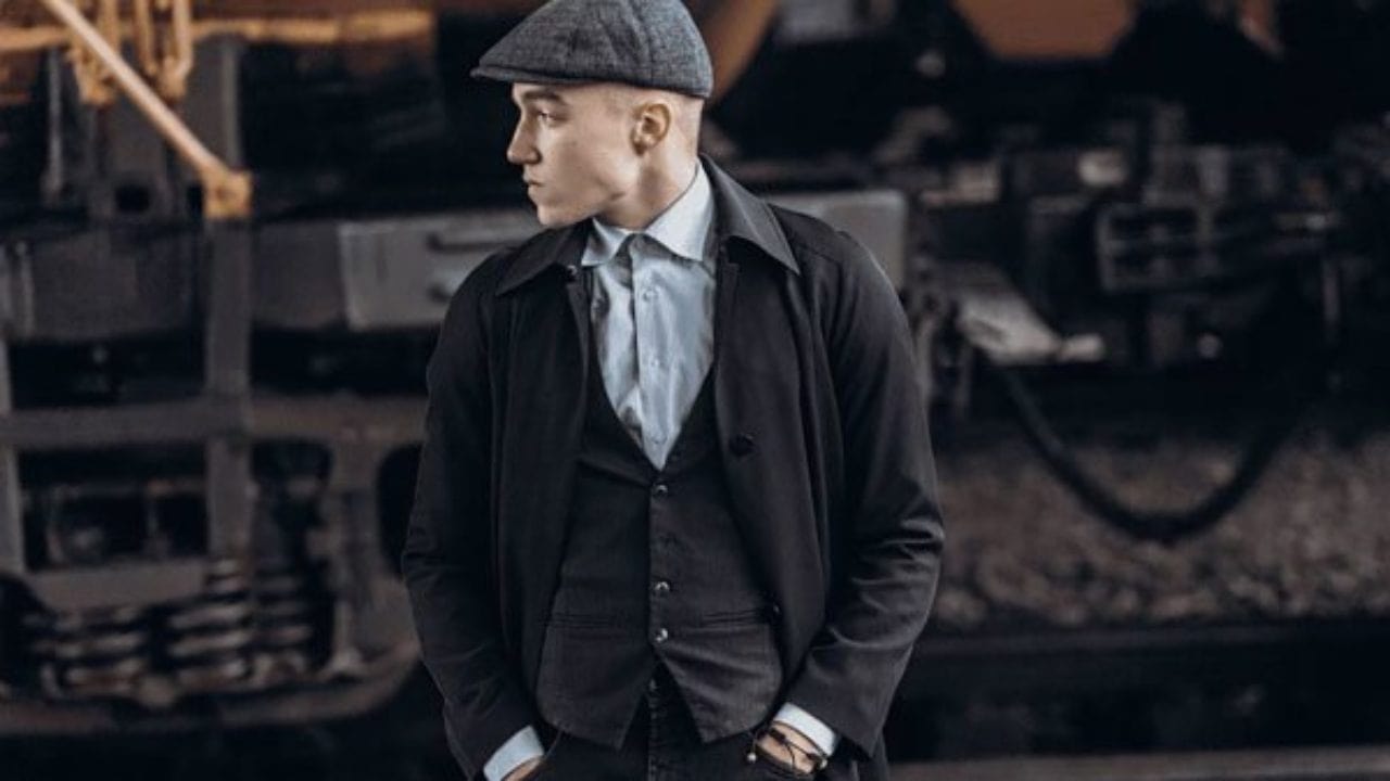 Mens Peaky Blinders Costume Thomas Shelby Suit & Overcoat - 36 Short