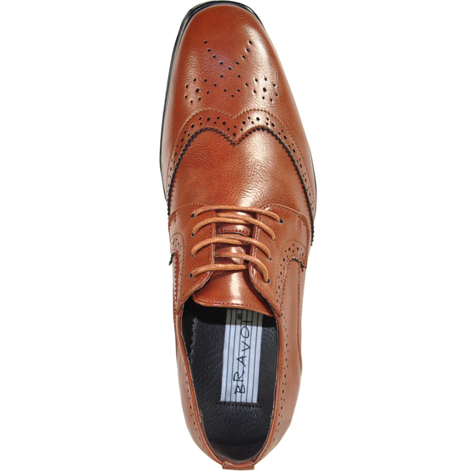 Vintage 1920's Wingtip Men's Dress Shoe - Brown Lace Up Style - 6M