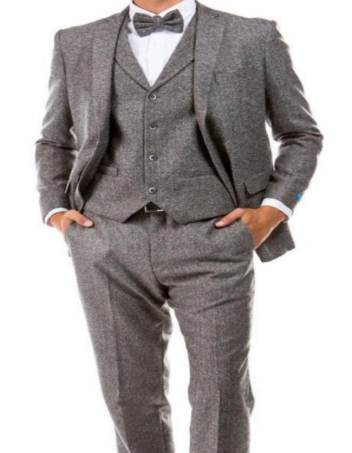 Modern Fit - Mens Single Breasted Two Button Modern Fit Suit Grey