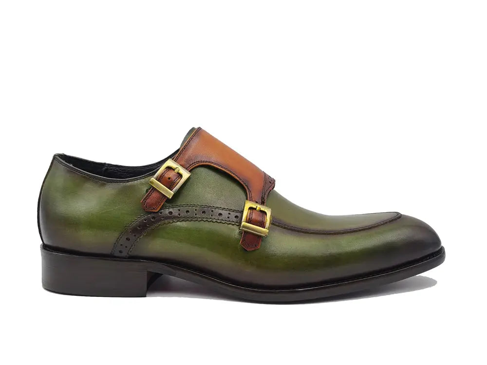 Two Tone Monk Strap Buckle Loafer - 7.5
