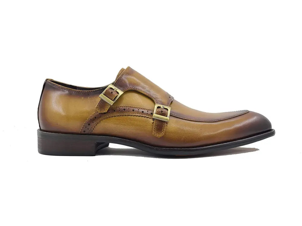 Two Tone Monk Strap Buckle Loafer - 7.5