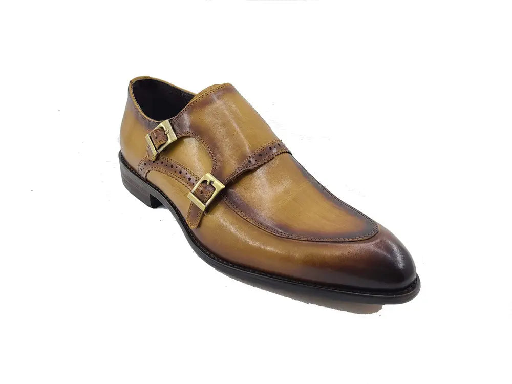 Two Tone Monk Strap Buckle Loafer - 7.5