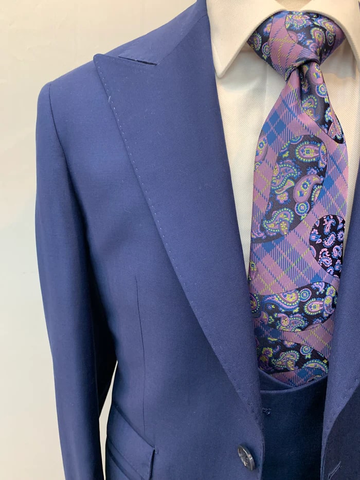 Rossi Man Suit - Tan Gray Black Navy Camel French Blue Suit - 38 Short Jacket+32 Waist Adjustable 28to34)(Height: 5 4 to5 7 )(Neck 15-16.5)S-M)