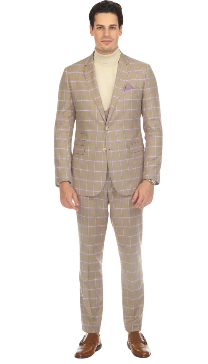 Mens Notch Label Suit Tan main image 0