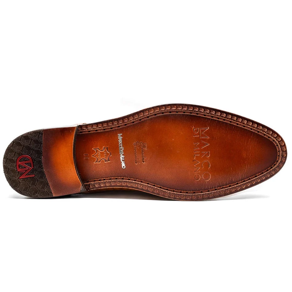 Marco Di Milano John Men's Shoes Exotic Caiman Crocodile / Woven Leather Dress Oxfords - 8.5