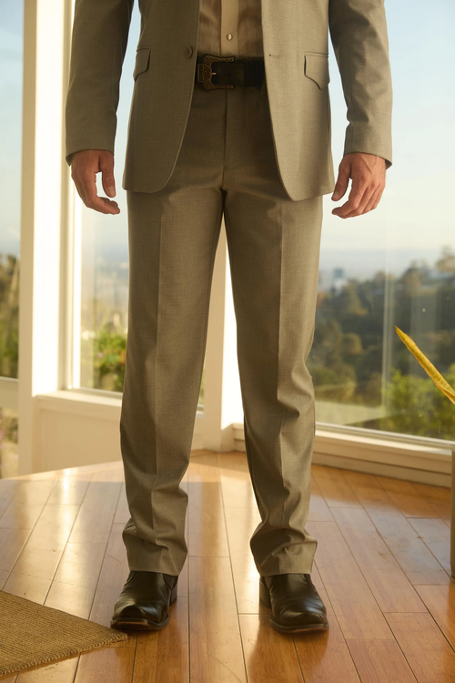Mens Grey Western Sport Suit with Elbow Patches β Rugged Classic Style