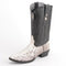 Los Altos Black & White Boots Genuine Python Skin
