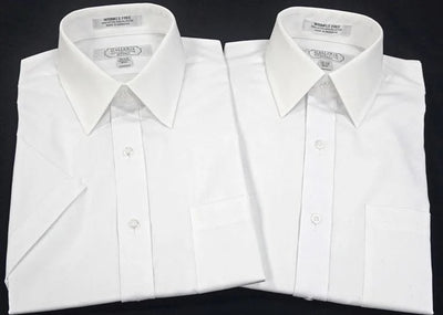 Slim Fit Short Sleeve Tall White Shirt