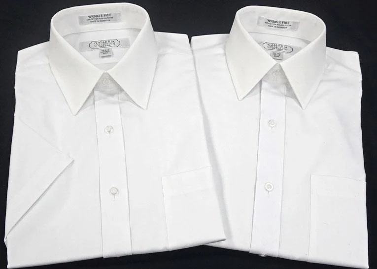 Slim Fit Short Sleeve Tall White Shirt - S