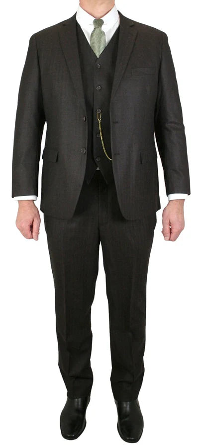Wilcox Suit - grey Wool Herringbone - Coat Size 38
