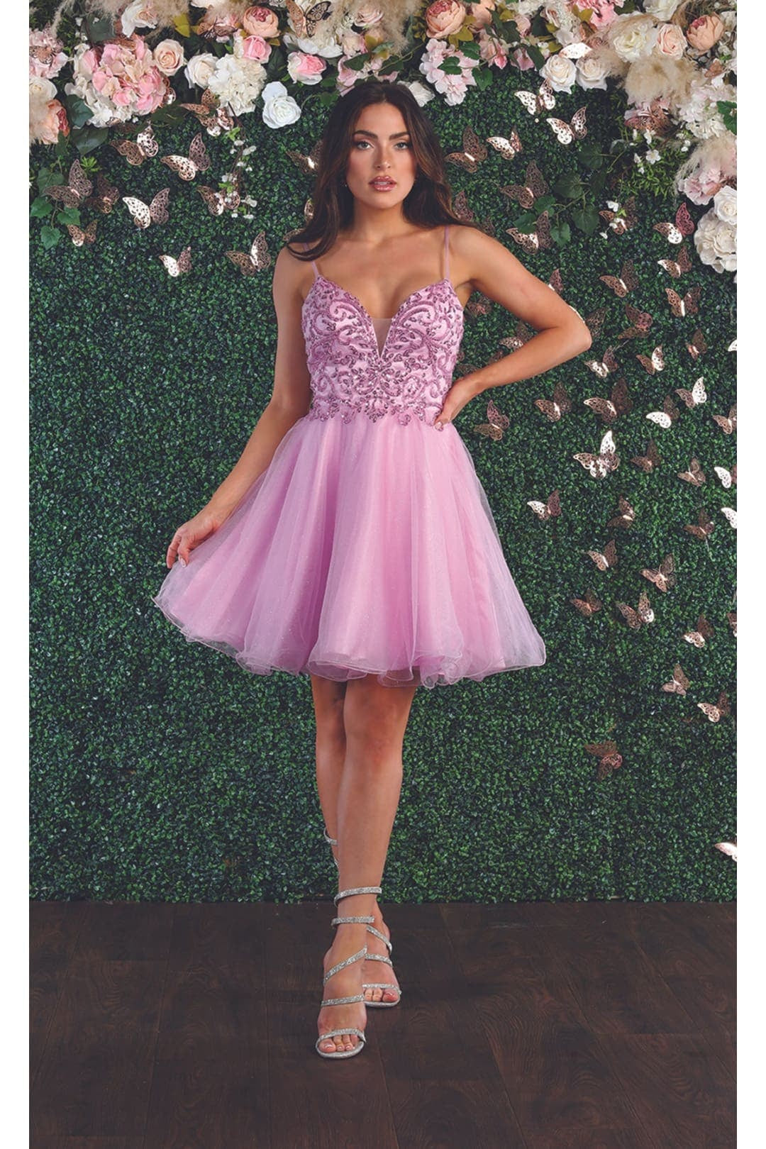 Quince Dama Dresses - Short Quinceanera Dresses in Color Pink - 4