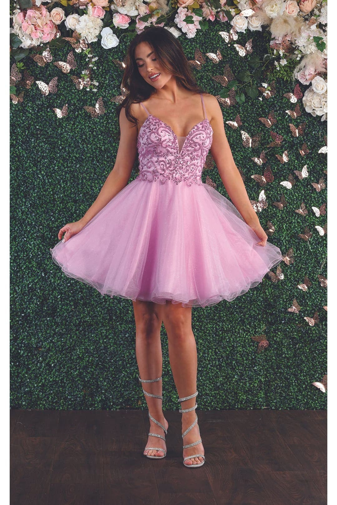 Quince Dama Dresses - Short Quinceanera Dresses in Color Pink - 4
