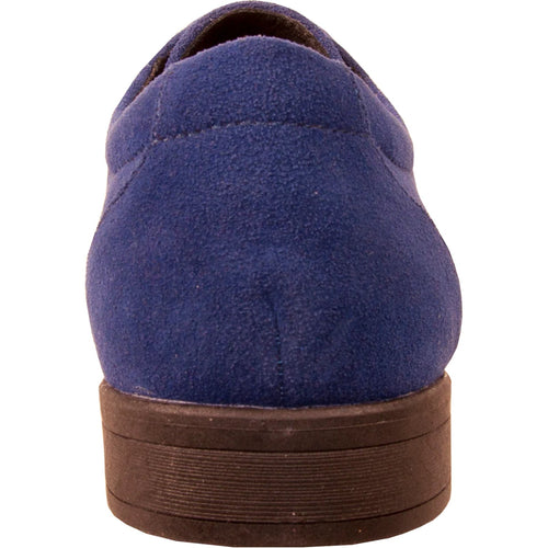 "Royal Blue Men's Formal Suede Cap Toe Dress Shoe for Wedding & Prom 2026"