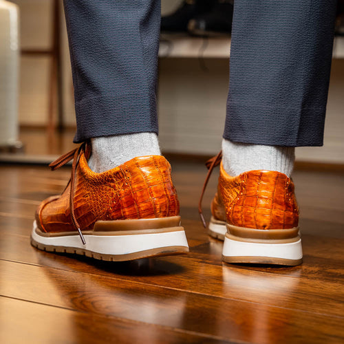 Marco Di Milano Alonzo Cognac Leather Dress Shoe