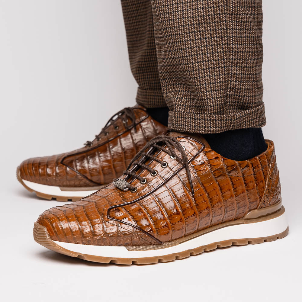 Marco Di Milano Alonzo Bay Apache Genuine Caiman Crocodile Casual Sneakers - 8