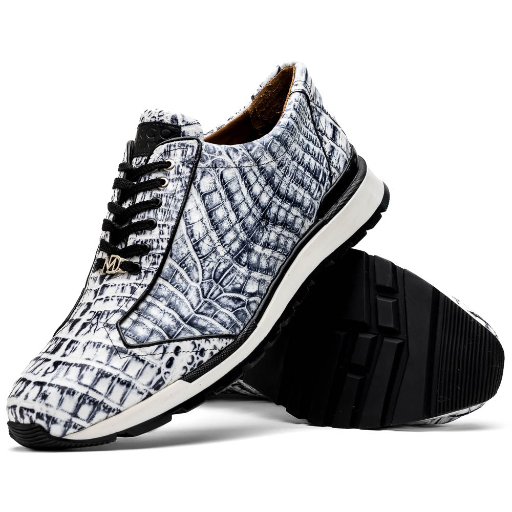 Marco Di Milano Alonzo Newspaper Genuine Caiman Crocodile Casual Sneakers - 8