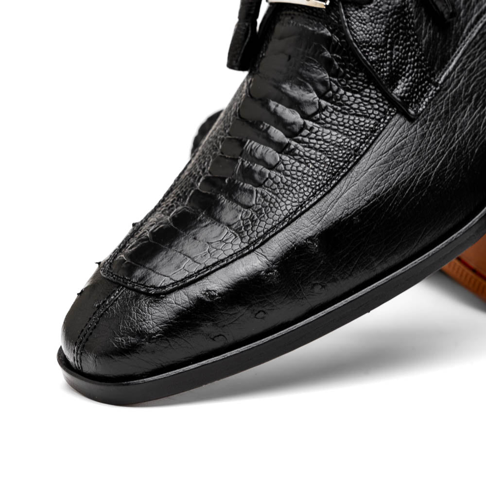 Marco Di Milano Andretti Black Ostrich Leg Shoes - 8.5
