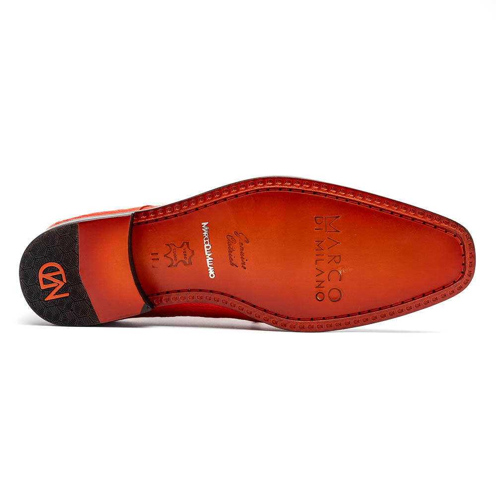 Marco Di Milano Andretti Orange Ostrich Leg Shoes - 8