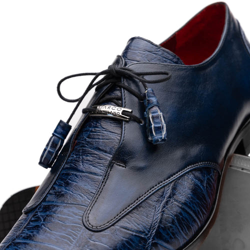 Marco_Di_Milano Anzio: Blue Jeans Leather Dress Shoe