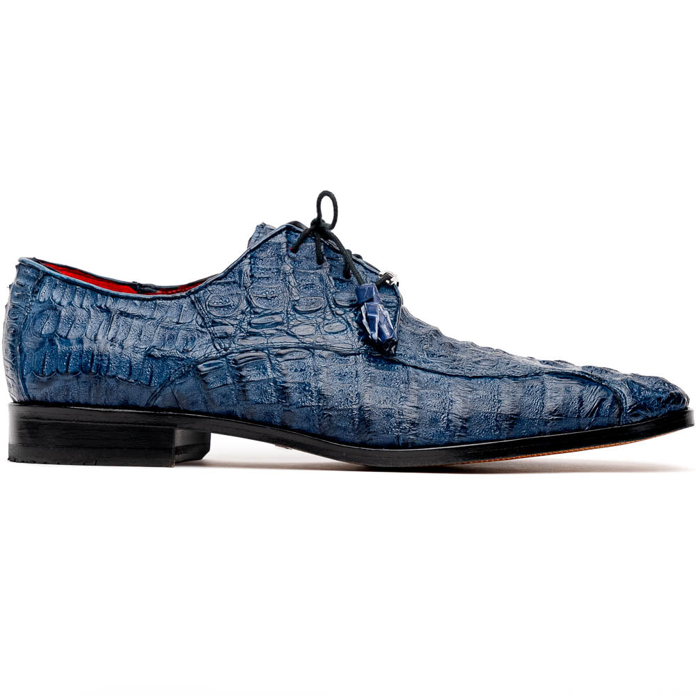 Marco Di Milano Apricena Caiman Crocodile Derby in Navy - 8