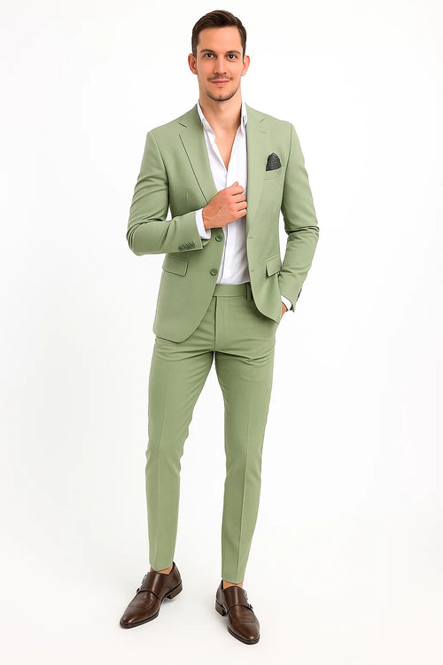 Sage Green Groomsmen Suit - Groomsmen Suit