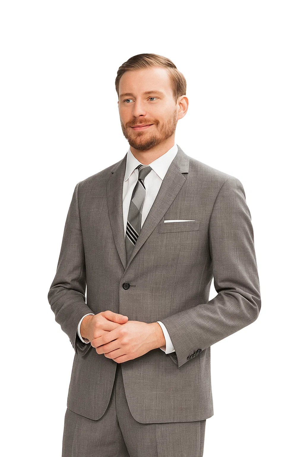 Mad Men suits don draper style attire clothes costume Two Button halloween Suit - 38 Short Jacket+32 Waist Adjustable 28to34)(Height: 5 4 to5 7 )(Neck 15-16.5)S-M)