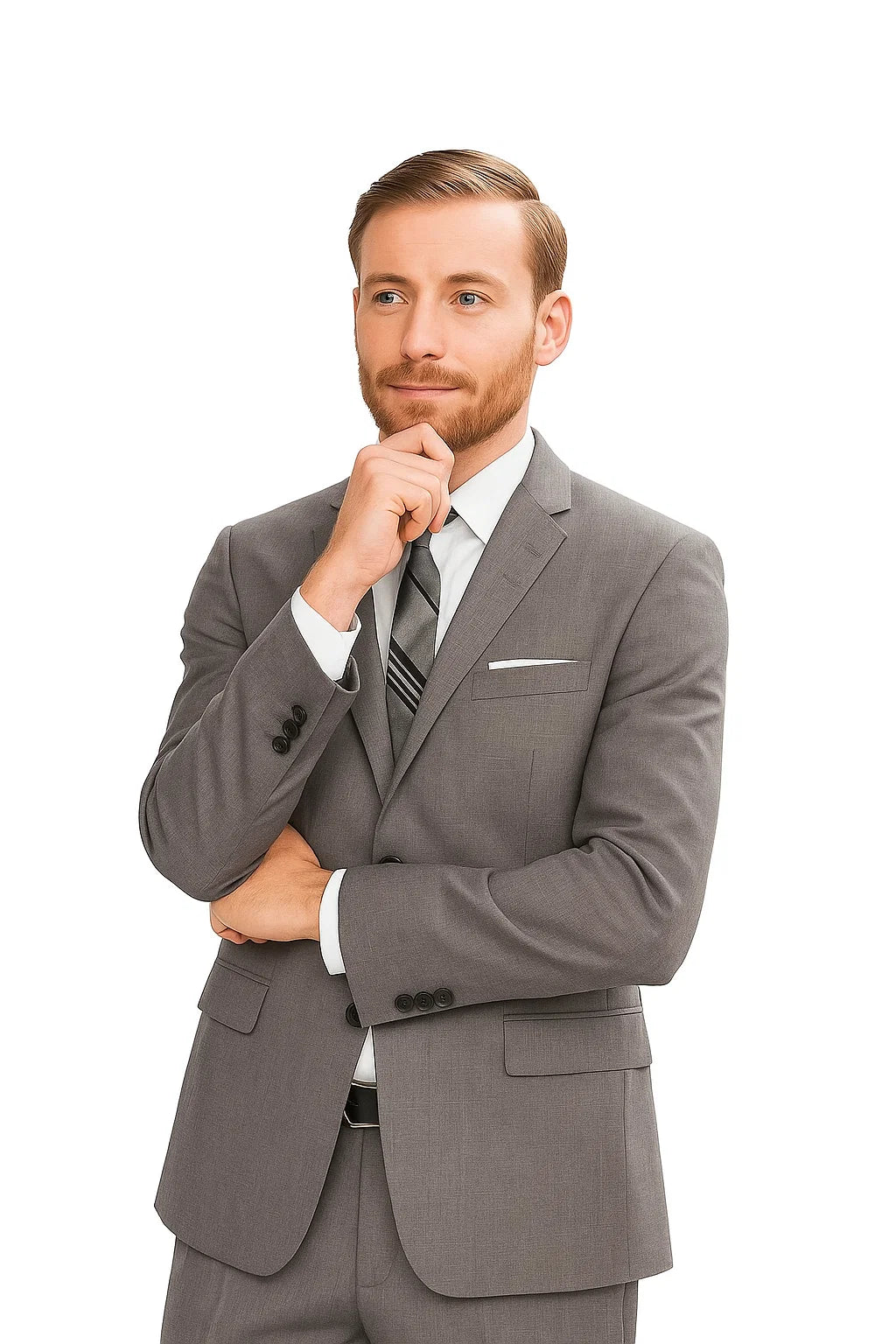 Mad Men suits don draper style attire clothes costume Two Button halloween Suit - 38 Short Jacket+32 Waist Adjustable 28to34)(Height: 5 4 to5 7 )(Neck 15-16.5)S-M)