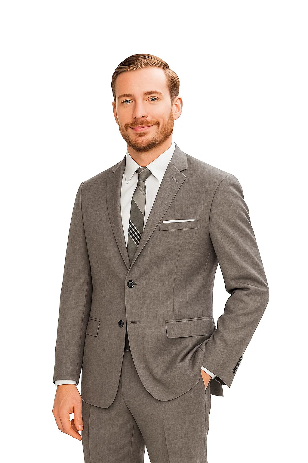Mad Men suits don draper style attire clothes costume Two Button halloween Suit - 38 Short Jacket+32 Waist Adjustable 28to34)(Height: 5 4 to5 7 )(Neck 15-16.5)S-M)