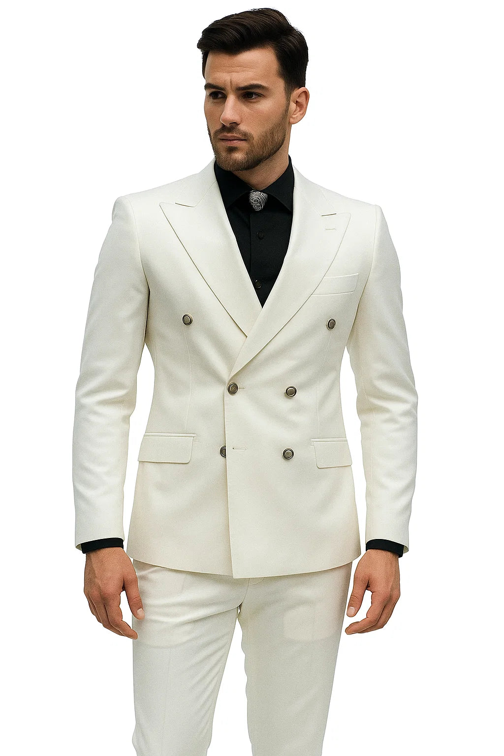 Ivory Wedding Suit - Cream Tuxedos Suit - Ivory Dinner Jacket Plus Pants - Coat Size 38
