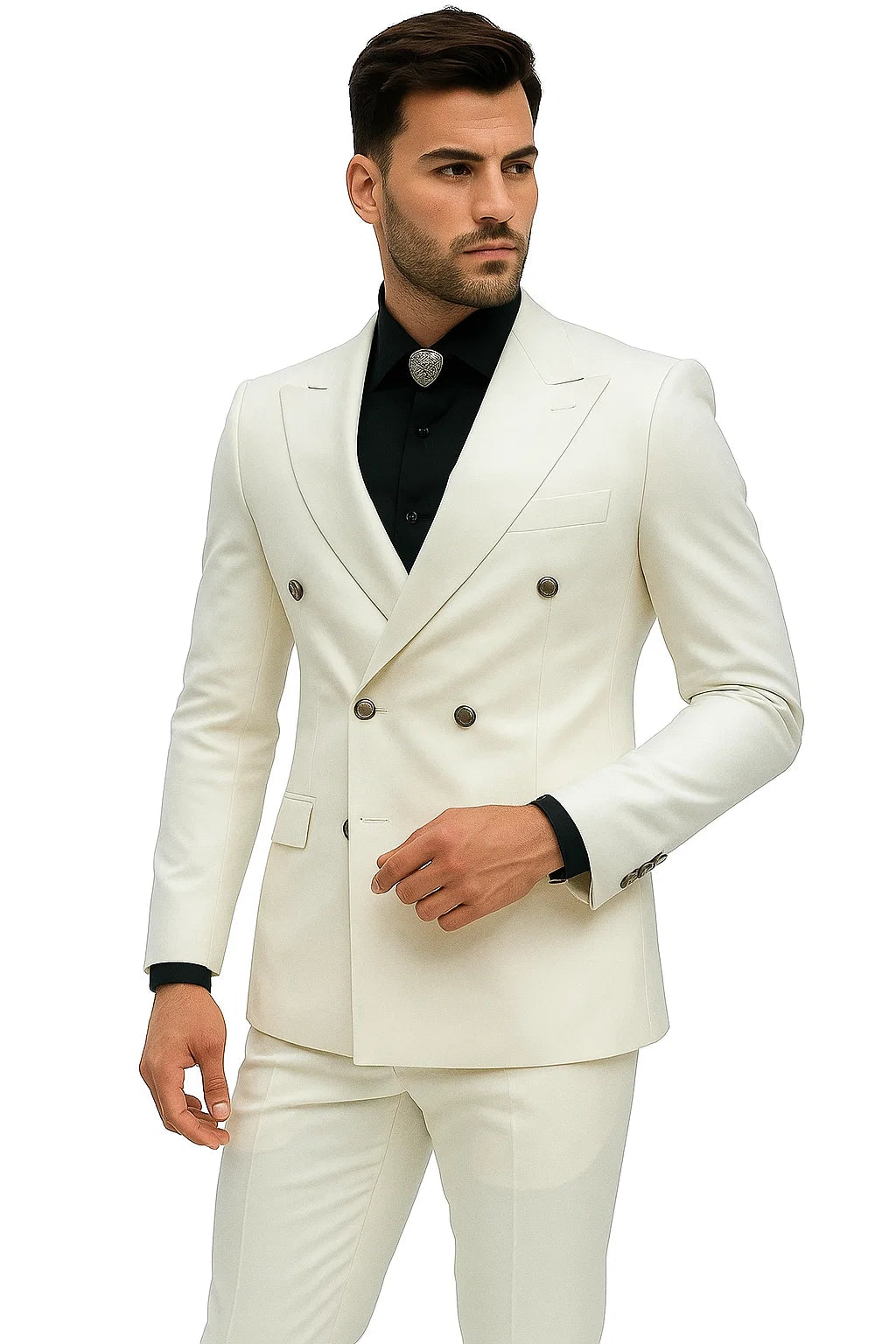 Ivory Wedding Suit - Cream Tuxedos Suit - Ivory Dinner Jacket Plus Pants - Coat Size 38