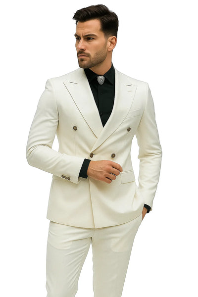 Ivory Wedding Suit - Cream Tuxedos Suit - Ivory Dinner Jacket Plus Pants