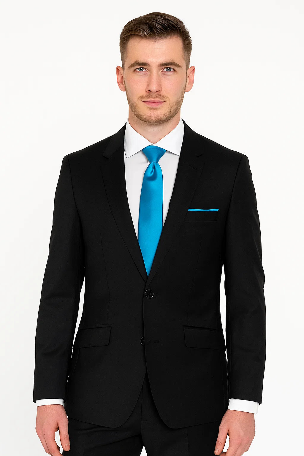 Suit And Shirt Combinations Groom & Groomsmen black prom Suits - 38 Short Jacket+32 Waist Adjust 28to34)(Height: 5 4 to5 7 )(Neck 15-16.5)S-M)