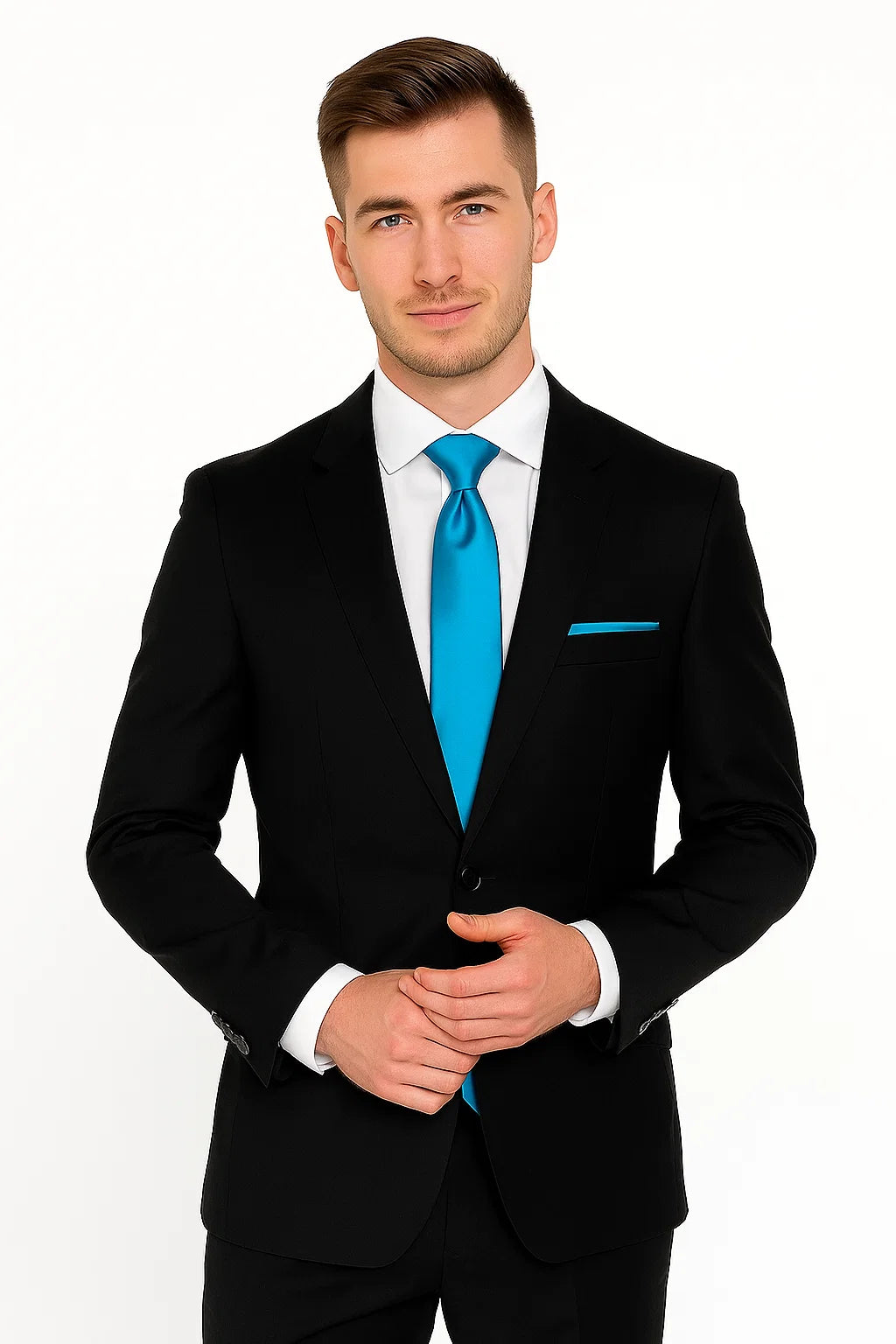Suit And Shirt Combinations Groom & Groomsmen black prom Suits - 38 Short Jacket+32 Waist Adjust 28to34)(Height: 5 4 to5 7 )(Neck 15-16.5)S-M)