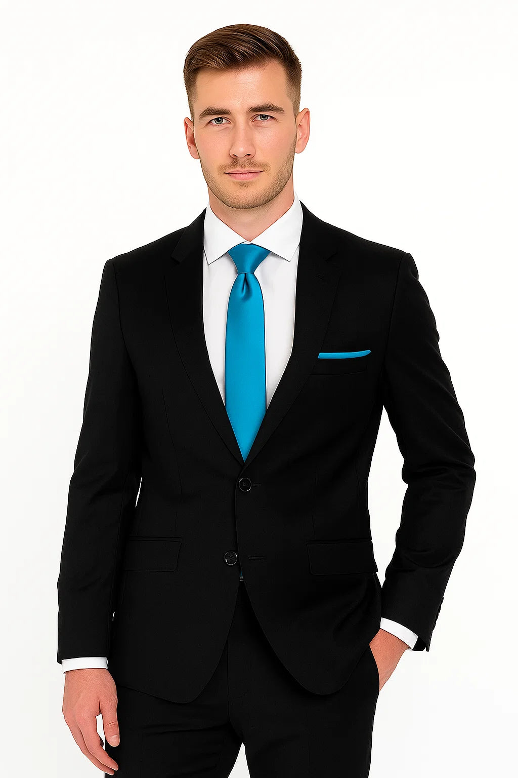 Suit And Shirt Combinations Groom & Groomsmen black prom Suits - 38 Short Jacket+32 Waist Adjust 28to34)(Height: 5 4 to5 7 )(Neck 15-16.5)S-M)