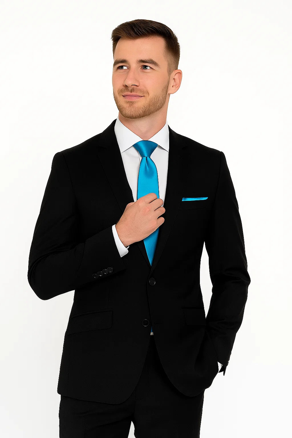 Suit And Shirt Combinations Groom & Groomsmen black prom Suits - 38 Short Jacket+32 Waist Adjust 28to34)(Height: 5 4 to5 7 )(Neck 15-16.5)S-M)