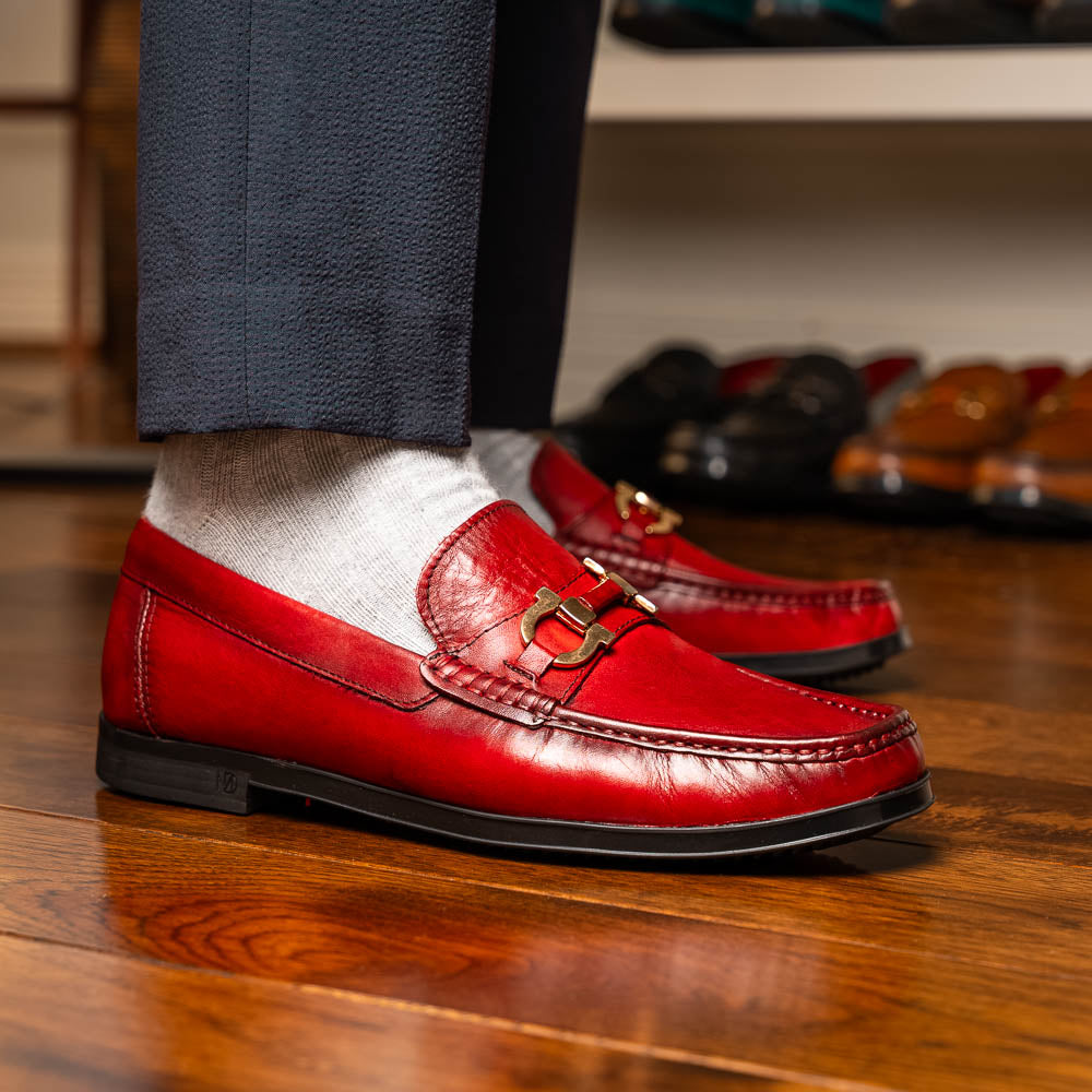 Marco Di Milano Atrani Red Calf Bit Loafer - 10