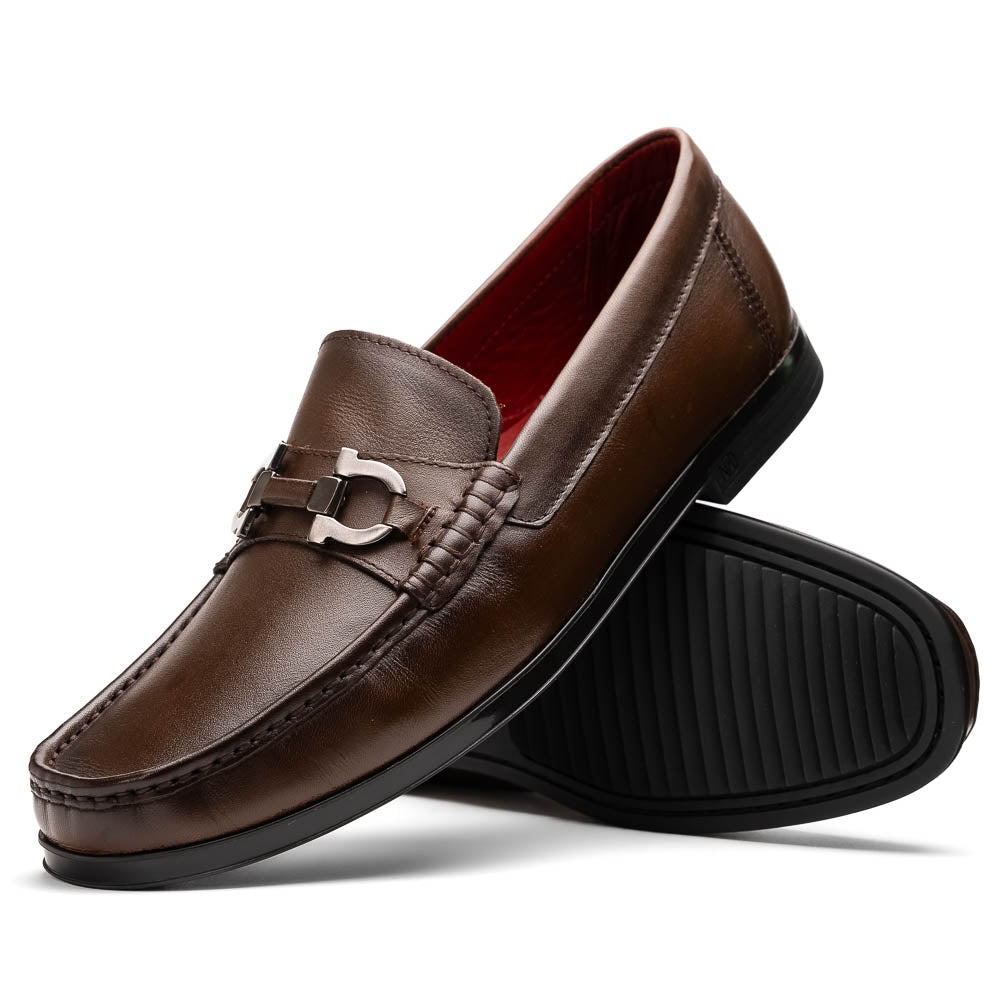 Marco Di Milano Atrani Brown Calf Bit Loafer - 10