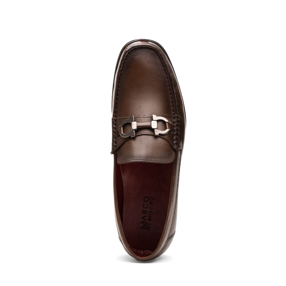 Marco Di Milano Atrani Brown Calf Bit Loafer - 10