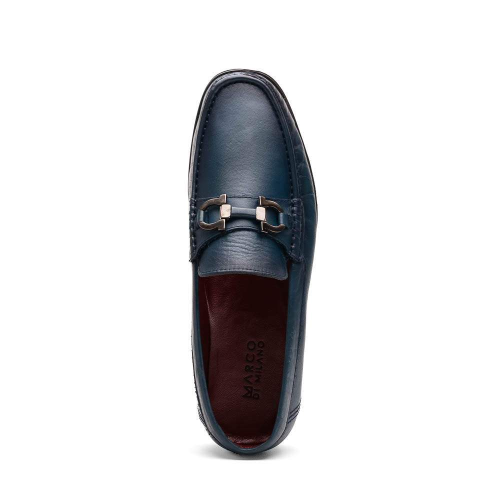 Marco Di Milano Atrani Navy Calf Bit Loafer - 10