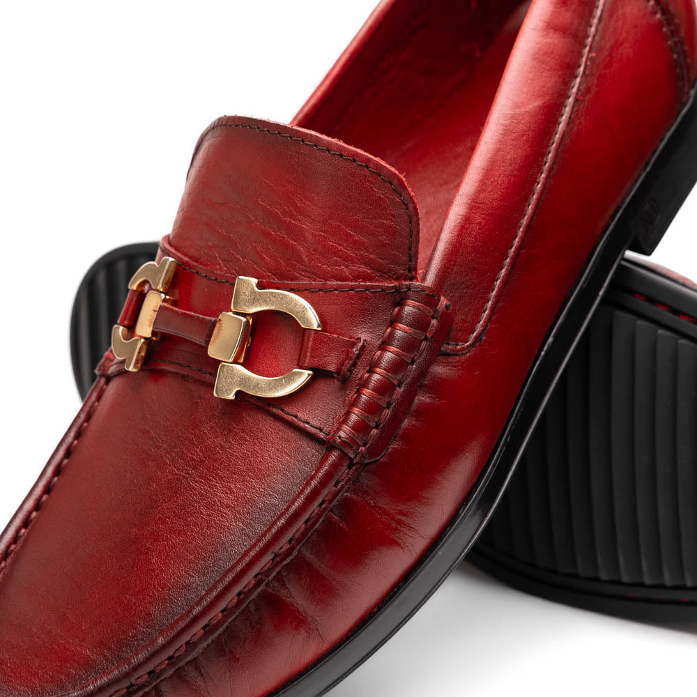 Marco Di Milano Atrani Red Calf Bit Loafer - 10