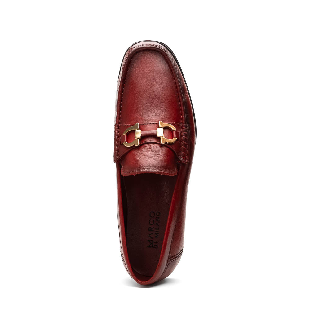 Marco Di Milano Atrani Red Calf Bit Loafer - 10