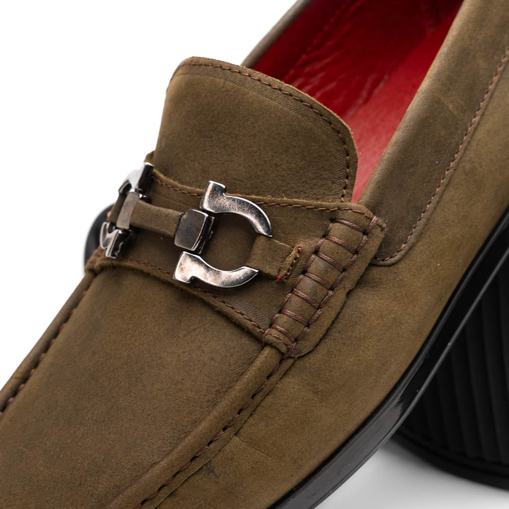 Marco Di Milano Atrani Crazy Olive Calf Bit Loafer - 10