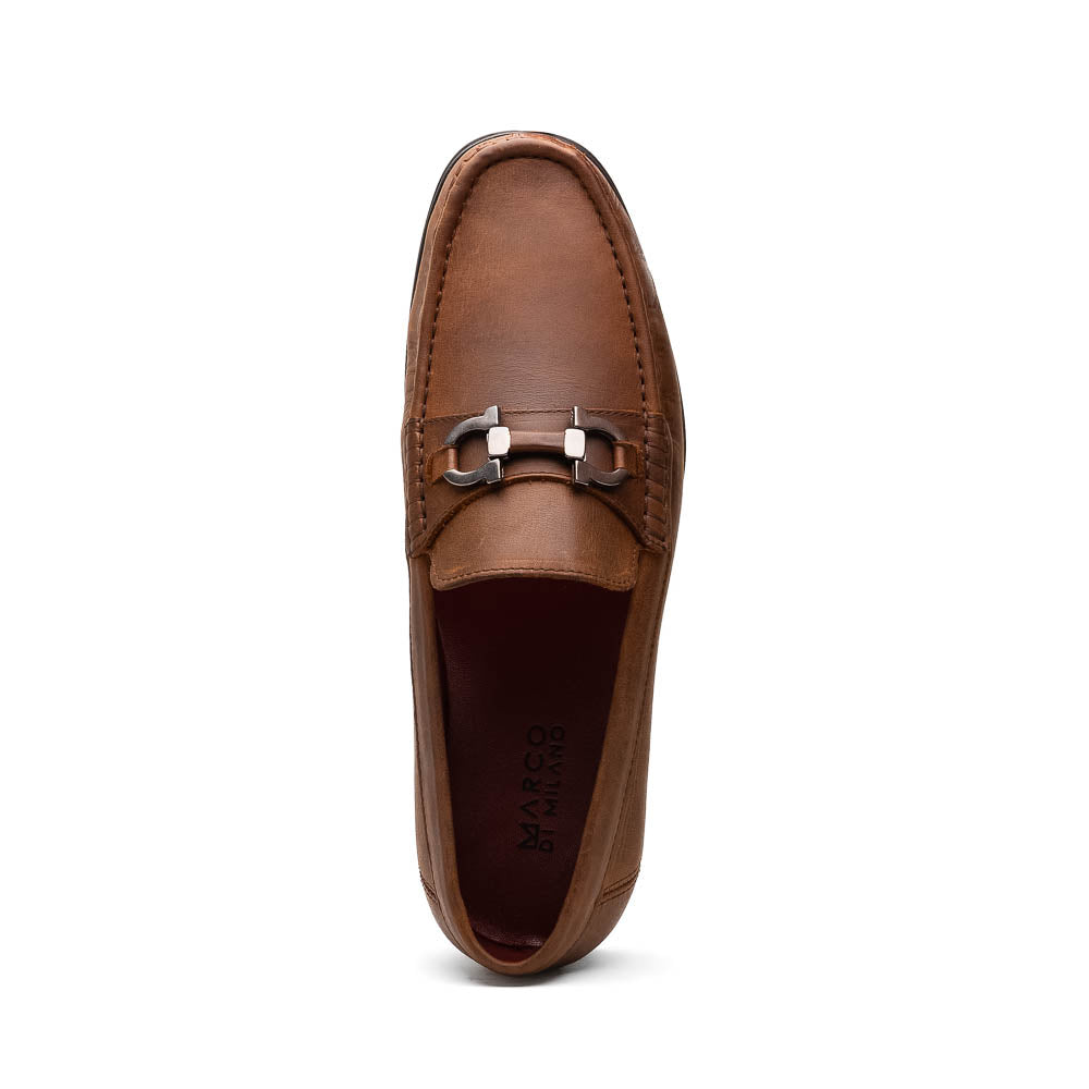 Marco Di Milano Atrani Crazy Tan Calf Bit Loafer - 10