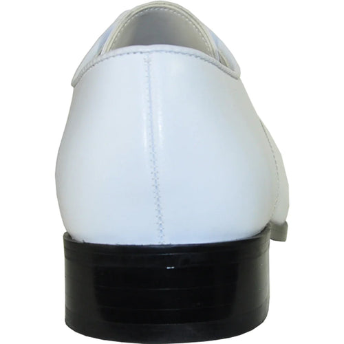 Bravo Mens Classic Moc Toe Tuxedo Prom Shoe in White