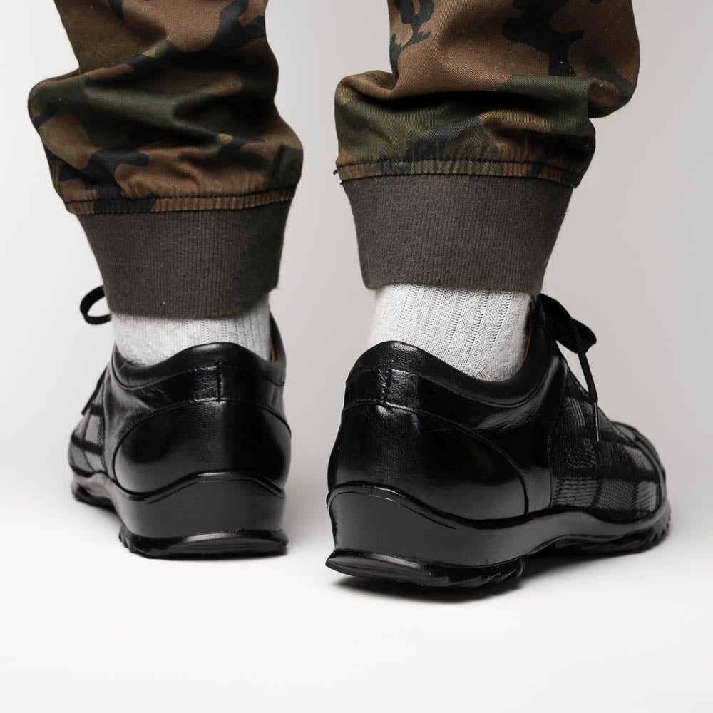 Marco Di Milano Bari Patchwork Lizard Sneakers in Black - 9