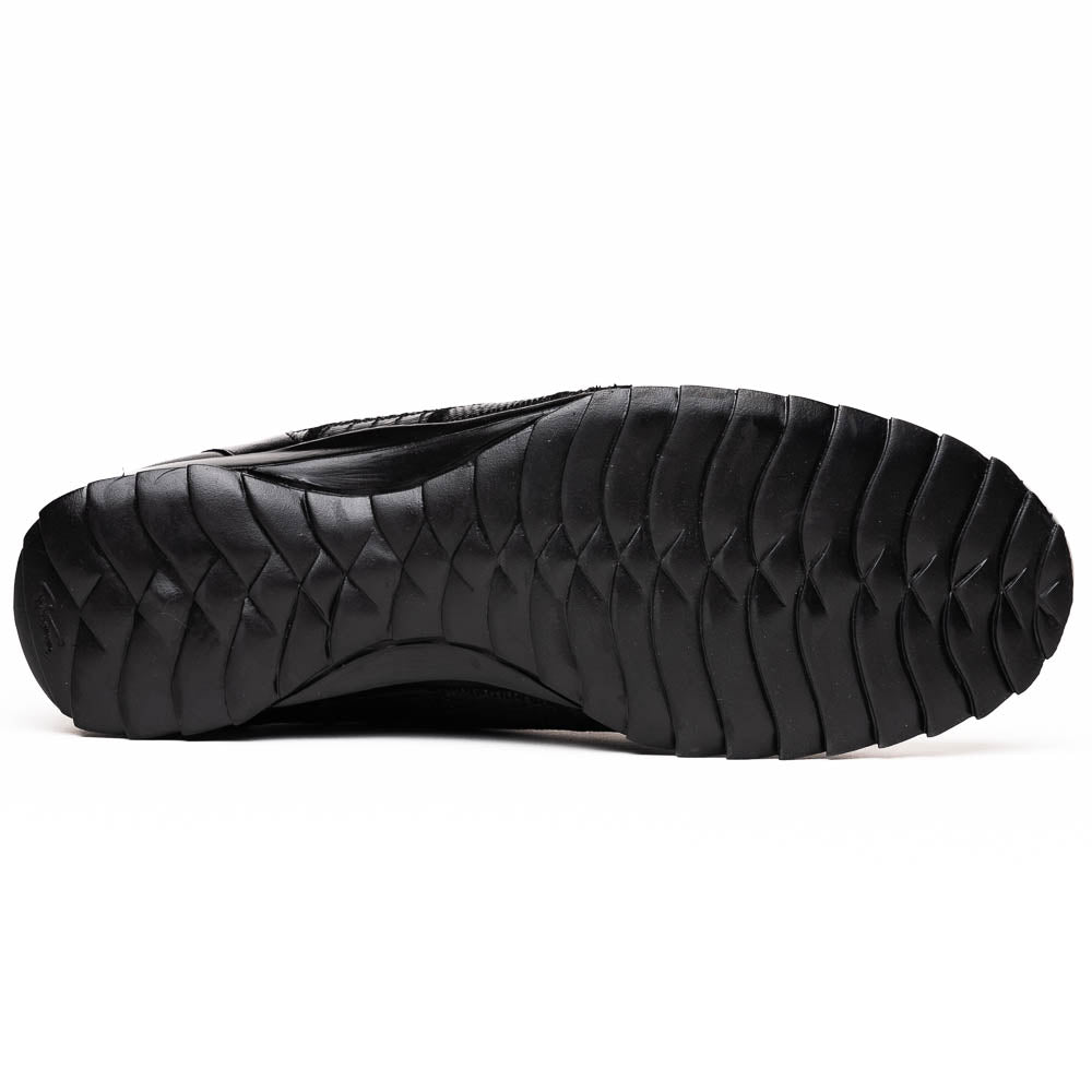 Marco Di Milano Bari Patchwork Lizard Sneakers in Black - 9