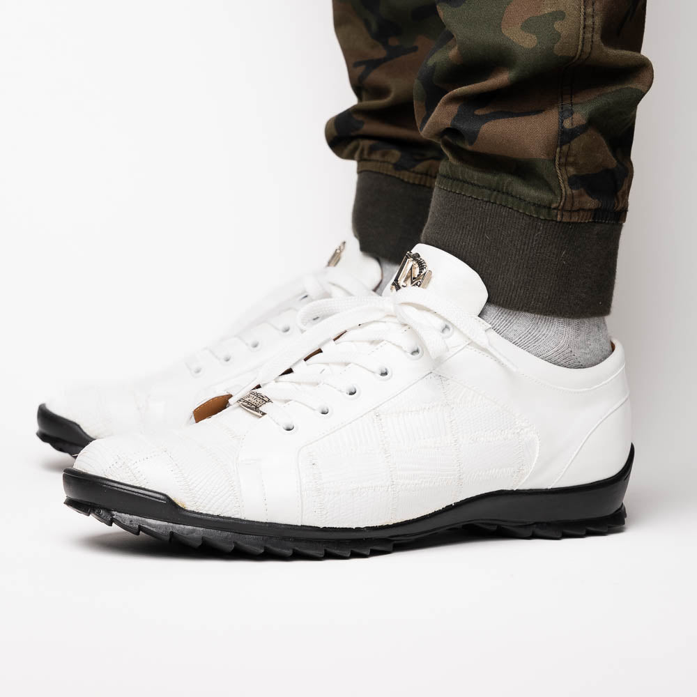 Marco Di Milano Bari Patchwork Lizard Sneakers in White - 9
